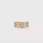 Load and play video in Gallery viewer, 14ct Yellow Gold Band Ring with Round Brilliant Cut CZ