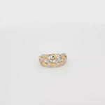 Load and play video in Gallery viewer, Textured Woven Design Yellow Gold Band Ring