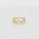 Load and play video in Gallery viewer, Modern Yellow Gold Link Band Ring