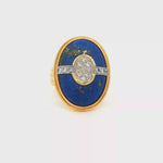 Load and play video in Gallery viewer, 18ct Yellow Gold Ring with Lapis Lazuli &amp; Diamonds