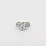 Load and play video in Gallery viewer, White Gold Ring with Round Cut CZ