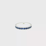 Load and play video in Gallery viewer, White Gold Eternity Ring with Royal Blue Sapphires