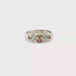 Load and play video in Gallery viewer, 18ct White Gold Multi Stone Ring with White &amp; Fancy Brown Diamonds