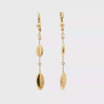 Load and play video in Gallery viewer, 14ct Elegant Yellow Gold Dangle Earrings