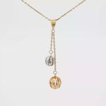 Load and play video in Gallery viewer, Yellow Gold Two-Tone Sphere Charm Necklace