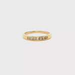 Load and play video in Gallery viewer, 18ct Gold Band Ring with Round Cut Diamonds