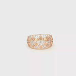 Load and play video in Gallery viewer, Modern Geometric Rose Gold Band Ring