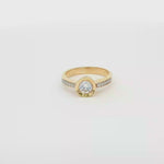 Load and play video in Gallery viewer, Yellow Gold Solitaire Ring with Round Cut CZ