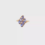 Load and play video in Gallery viewer, 9ct Gold Ring with Bluish Purple Tanzanite Gemstones