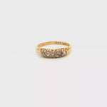 Load and play video in Gallery viewer, 18ct Gold Multistone Ring with Round Brilliant Cut Diamonds