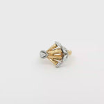 Load and play video in Gallery viewer, Yellow Gold Cocktail Ring with Pear Cut Diamonds
