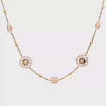 Load and play video in Gallery viewer, Elegant Yellow &amp; Rose Gold Necklace