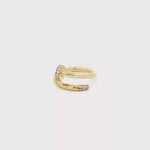 Load and play video in Gallery viewer, Yellow Gold Band Ring with Round Cut Diamonds