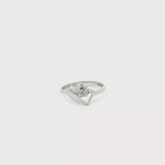 Load and play video in Gallery viewer, White Gold Double Heart Multistone