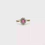 Load and play video in Gallery viewer, 9ct Gold Ring With Pink Tourmaline