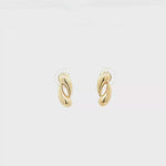 Load and play video in Gallery viewer, Sculptural Yellow Gold Stud Earrings