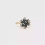 Load and play video in Gallery viewer, 9ct Yellow Gold Cocktail Ring with Round Cut Diamonds