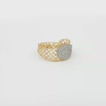 Load and play video in Gallery viewer, Yellow Gold Multistone Ring with Brilliant Cut CZ