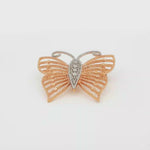 Load and play video in Gallery viewer, Rose Gold Butterfly Brooch