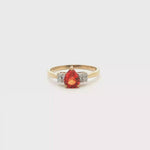 Load and play video in Gallery viewer, 9ct Gold with Orange Spinel