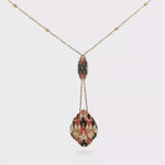 Load and play video in Gallery viewer, Yellow Gold Chain Necklace with Artistic Pendant