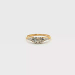 Load and play video in Gallery viewer, 18ct Gold &amp; Platinum Ring with Round Cut Diamonds