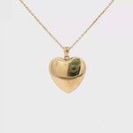 Load and play video in Gallery viewer, Yellow Gold Heart Charm Necklace