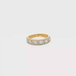Load and play video in Gallery viewer, 18ct Yellow Gold Multistone Diamond Ring with Round Brilliant Cut Diamonds