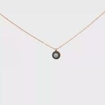 Load and play video in Gallery viewer, Rose Gold Chain Necklace with Round Cut CZ Pendant