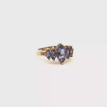 Load and play video in Gallery viewer, 9ct Gold Ring with Bluish Purple Amethyst Gemstones
