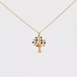 Load and play video in Gallery viewer, Yellow Gold 'Tree of Life' Charm Necklace