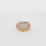 Load and play video in Gallery viewer, Tri-Tone Gold Multistone Ring with Round Brilliant Cut CZ