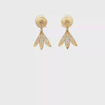 Load and play video in Gallery viewer, CZ Dangle Earrings in Yellow Gold