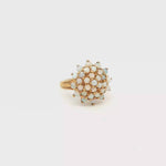 Load and play video in Gallery viewer, 9ct Gold Ring with Round Opal Cabochons