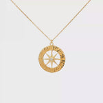 Load and play video in Gallery viewer, Yellow Gold Zodiac Charm Necklace with Round Cut CZ
