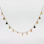 Load and play video in Gallery viewer, Dainty Yellow Gold Disc Necklace