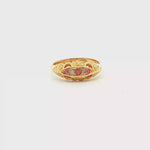 Load and play video in Gallery viewer, 18ct Gold Ruby &amp; Diamonds (Antique)
