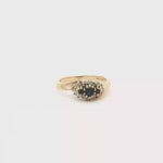 Load and play video in Gallery viewer, 9ct Yellow Gold Multistone Ring with Deep Blue Sapphires