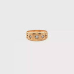 Load and play video in Gallery viewer, 18ct Gold Band Ring with Round Brilliant Cut Diamonds