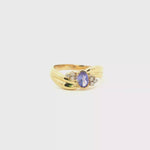 Load and play video in Gallery viewer, 9ct Gold Ring with Tanzanite &amp; Diamonds