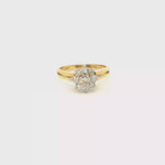 Load and play video in Gallery viewer, 18ct Gold Diamond Floral Cluster Ring