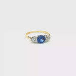 Load and play video in Gallery viewer, 9ct Gold Ring with Tanzanite &amp; Diamonds