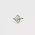 Load and play video in Gallery viewer, White Gold CZ Multi-Stone Ring