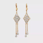 Load and play video in Gallery viewer, Two-Tone Diamond Cut Drop Earrings
