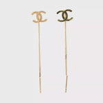 Load and play video in Gallery viewer, Elegant Yellow Gold Threader Earrings
