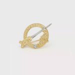 Load and play video in Gallery viewer, Yellow Gold Celtic-Inspired Brooch