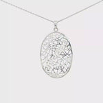 Load and play video in Gallery viewer, White Gold Geometric Pendant Chain Necklace
