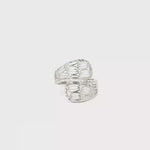 Load and play video in Gallery viewer, Contemporary White Gold Bypass Ring