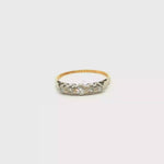 Load and play video in Gallery viewer, 18ct Gold &amp; Platinum Ring with Round Cut Diamonds