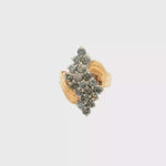 Load and play video in Gallery viewer, 14ct Gold Ring with Fancy Round Brilliant Cut Diamonds